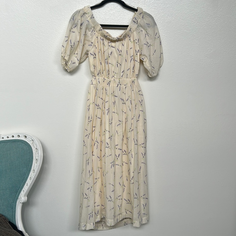 Linen cottage girl dress